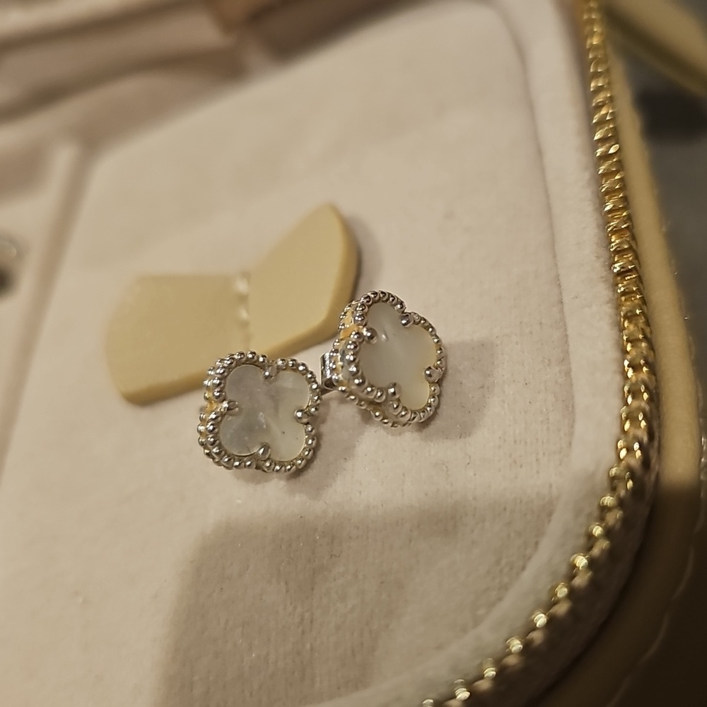 Elegant Real Gold Stud Earrings